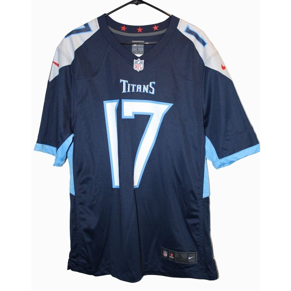 Tennessee Titans Ryan Tannehill #17 NFL Nike On Field Jersey Size L Navy Blue